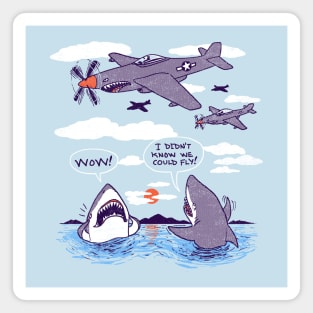 Flying Sharks Magnet